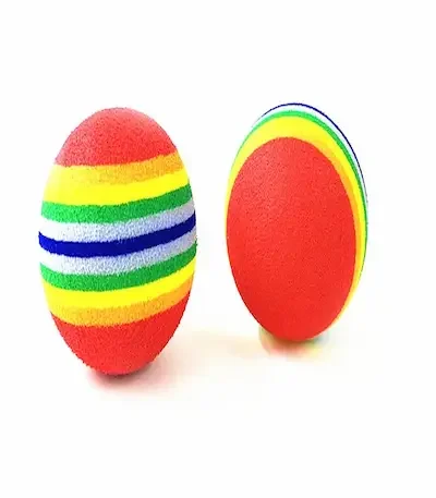 Colorful Rainbow Ball Cat Toy Sponge Ball Cat Toy Ball, Soft Pet Ball Toy for Cat Puppy Kitty Indoor Activity Play Training