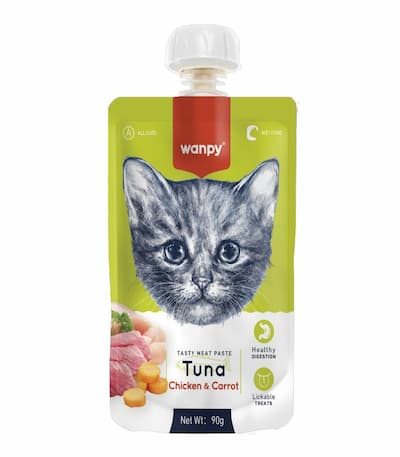 Wanpy Tasty Meat Paste Pouch Tuna, Chicken & Carrot 90gm price in bd