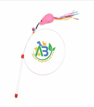 Cat Toy stick With Feathers Fish