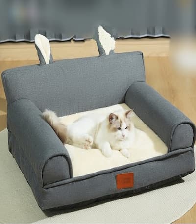 Cat Sofa Bed Up to 40 lbs L-23x19x11  About this item Soft But Supportive: Made from high-resilience polyurethane foam, our cat couches for indoor cats provides orthopedic support to your pet's head and neck, promoting orthopedic health to your beloved cats or dogs. High-density foam helps distribute weight evenly for a deep, dreamy sleep A Cat Bed Sofa with Cat Scratcher: The armrests are made of scratchable polycotton canvas, allowing cats to release their nature and stay entertained while saving your furniture from claw damage. Not only cost-saving on cat scratching board but also a modern and stylish decor that fits into your house Perfect Size for Your Pets: Measuring 26×19×11 inches, this dog couch bed is perfectly fit for small dogs and cats up to 25lbs. It provides a comfortable resting area that is spacious enough pet bed for dogs & cats to relax and unwind. Water Resistance fot Strong Protection: This dog sofas includes a water resistant layer inside, effectively preventing liquids from seeping in and damaging the padding. No more worrying about unexpected urine from your dogs and cats to shorten the lifetime, but keeps the plush pet sofa bed for small dogs sturdy and long-lasting. Easy to Clean and Maintain: Designed with convenience in mind, this washable cat scratcher bed is easy to clean. The removable cover can be taken off and washed in the washing machine, keeping your pet's space hygienic and fresh with minimal effort. Cozy Pet Sofa with Anti-Slip Bottom: The sofa for dogs and cats is soft and fluffy enough, offer cats a comfortable space for kneading and sleeping on it. The entire bottom of the cute cat bed is equipped with a large anti-slip surface, ensuring the sofa stays securely in place even on slippery floors. This feature adds stability, providing a safe environment for your pet.best price at www.aquisanbd.com