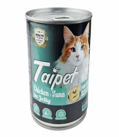 Taipet Can Cat Food Chicken and Tuna in Jelly 400gm