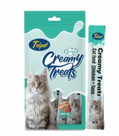 Taipet Creamy Cat Treats Chicken And Tuna Flavor 5x14gm
