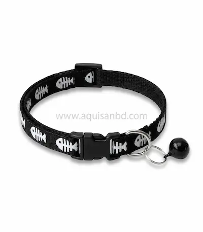 Cat Fish printed collar with bell