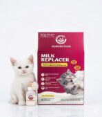 Hongmuyuan Kitten Milk Replacer 100g box with white kitten and feeding bottle