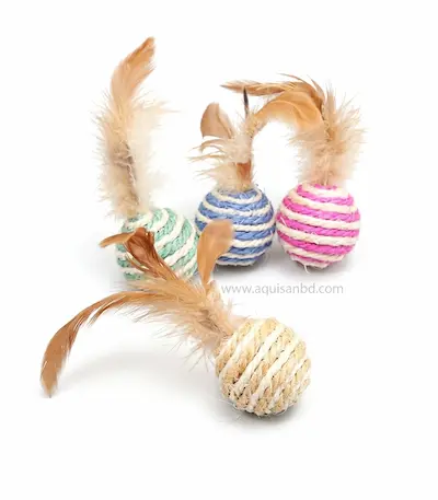Sisal feather Ball toy for Cat