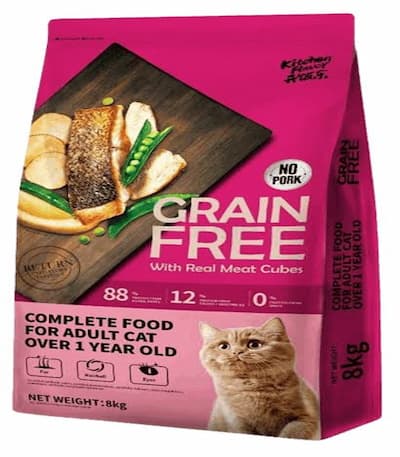 Kitchen Flavor Grain Free Cat Food With Real Meat Cubes For Adult Cat 400g